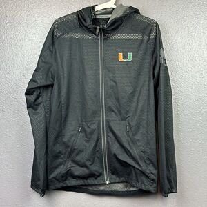 Adidas Climastrom Team Issue University Miami Hurricanes Jacket Mesh Lightweight